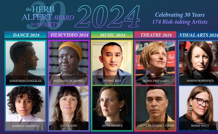 2024 Winners of the Herb Alpert Award in the Arts Announced